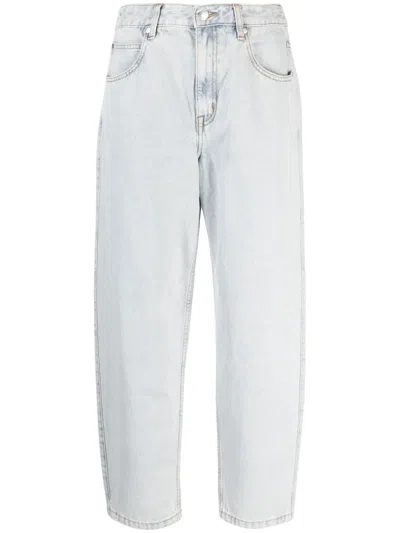 Izzue Elasticated-waist Straight-leg Jeans In Blue