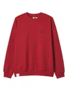 Izzue Embroidered-bear Crew-neck Sweatshirt In Red