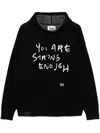 Izzue Embroidered Hoodie In 黑色