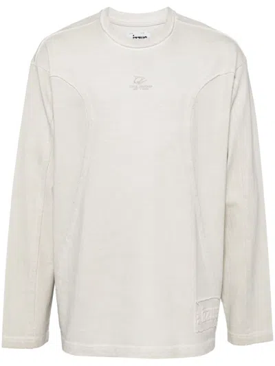 Izzue Embroidered Logo Shirt In Neutrals