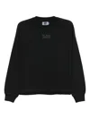 Izzue Embroidered Long-sleeved Sweatshirt In Black