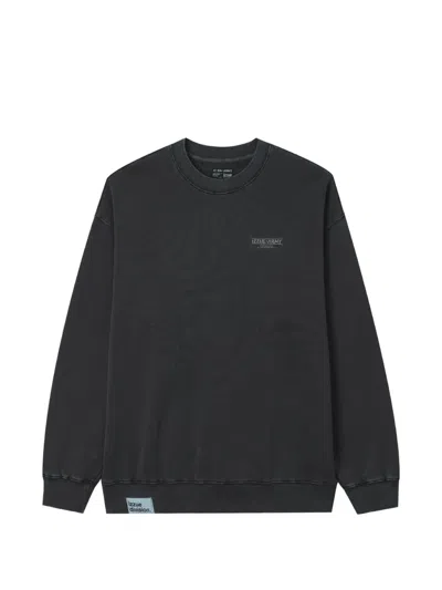 Izzue Embroidered Map-print Jumper In Blue