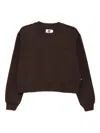 Izzue Embroidered-slogan Sweatshirt In Brown
