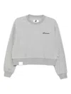 Izzue Embroidered-slogan Sweatshirt In Gray