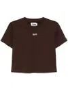 Izzue Embroidered T-shirt In Brown