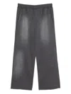 Izzue Embroidered Track Pants In Gray