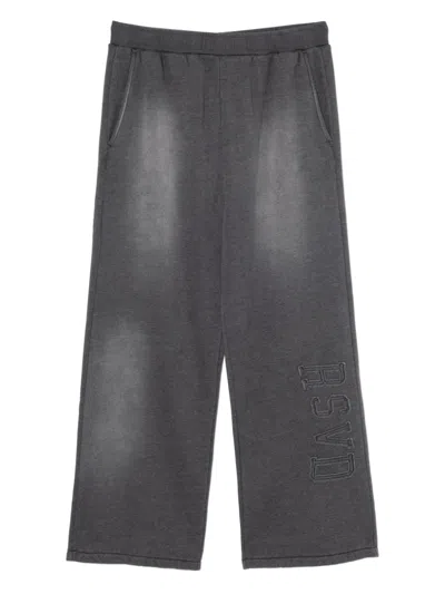 Izzue Embroidered Track Pants In Gray