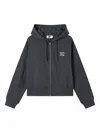 Izzue Embroidered Zip-up Jacket In Gray
