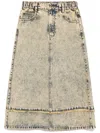 Izzue Faded Effect Skirt In 蓝色