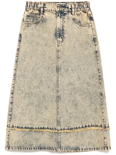 Izzue Faded Effect Skirt In Gray