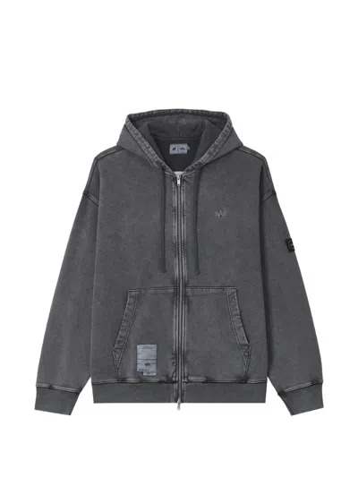 Izzue Faded Zip-up Hoodie In Gray