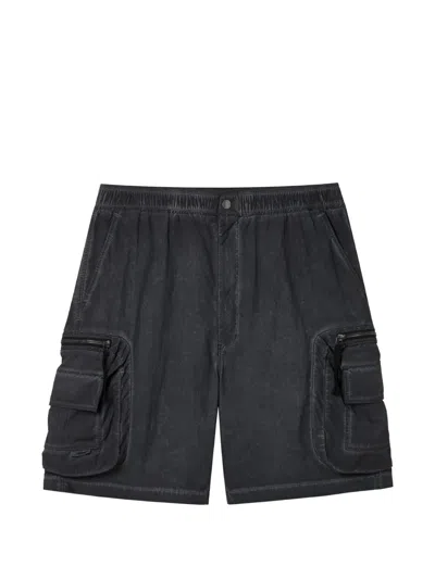 Izzue Faded-effect Cargo Shorts In Gray