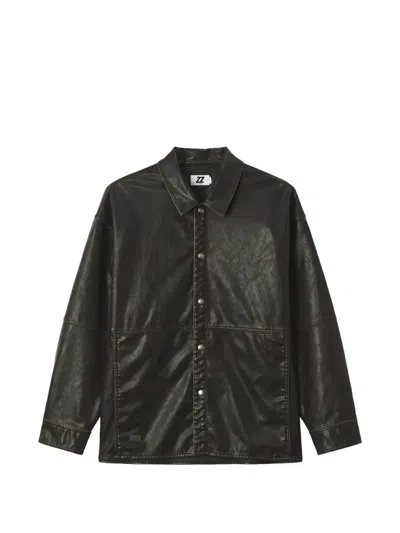 Izzue Faded-effect Shirt Jacket In Black