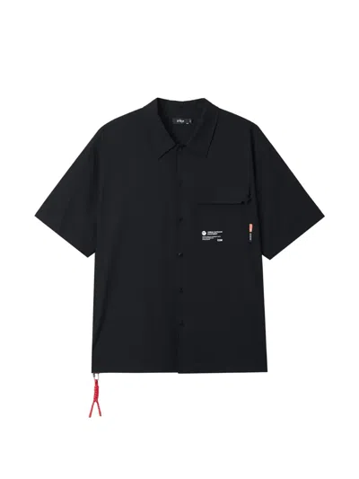 Izzue Flap-pocket Short-sleeve Polo Shirt In Black