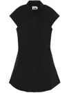 Izzue Flared Shirt Dress In Black