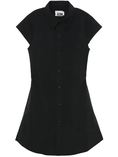 Izzue Flared Shirt Dress In Black
