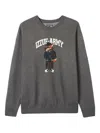 Izzue Fox-appliqué Crew-neck Sweater In Gray