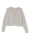 Izzue Furry Cardigan In Gray