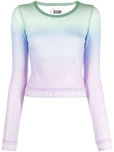 Izzue Gradient-effect Sheer Mesh Top In Multicolour