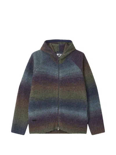 Izzue Gradient-effect Zip-up Hoodie In Blue