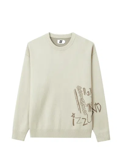 Izzue Graffiti-print Sweater In Neutral