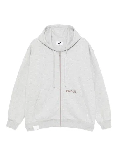 Izzue Graphic-embroidered Hoodie In Gray