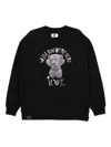 Izzue Graphic-print Cotton Sweatshirt In Black