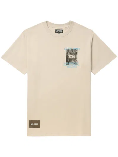 Izzue Graphic-print Cotton T-shirt In Neutrals