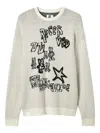 Izzue Graphic-print Crew-neck Sweater In Neutral