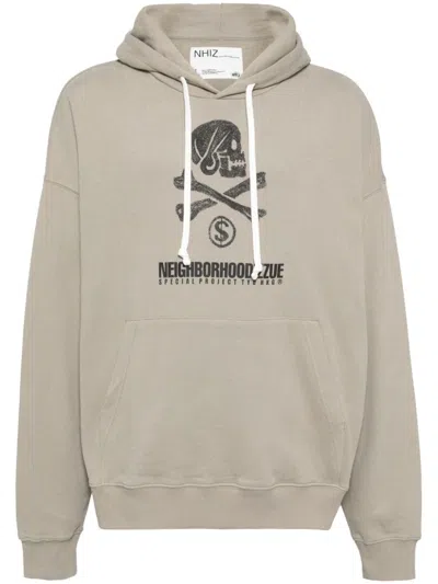 Izzue Graphic Print Hoodie In Neutrals