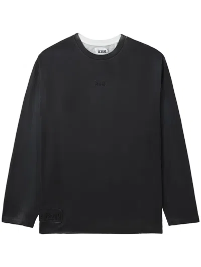 Izzue Graphic-print Long-sleeve Cotton T-shirt In Grau