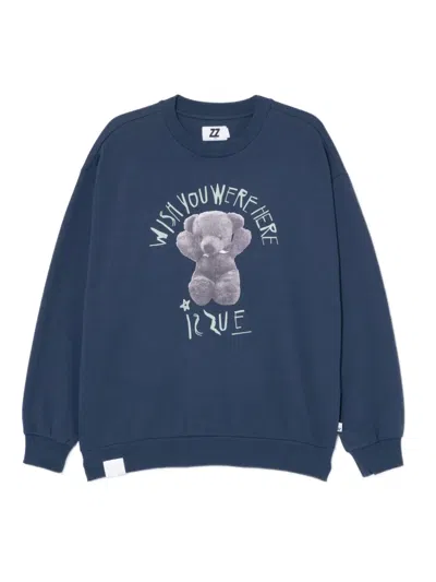 Izzue Graphic-print Sweatshirt In Blue