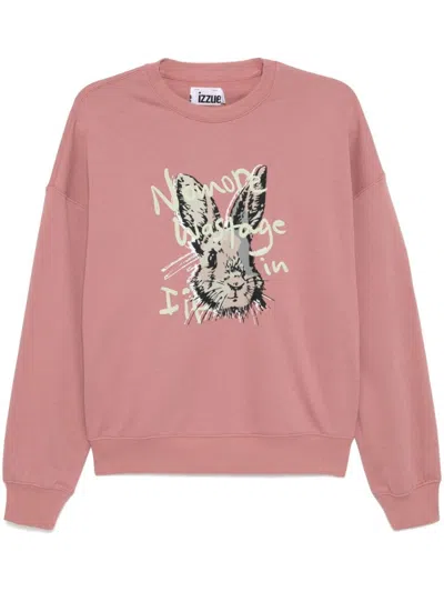 Izzue Graphic-print Sweatshirt In Pink