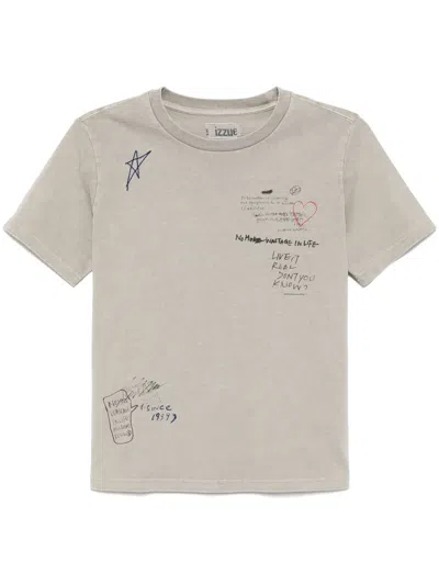 Izzue Graphic-print T-shirt In Neutrals