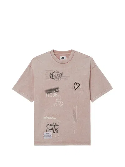 Izzue Graphic Print T-shirt In Pink