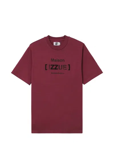Izzue Graphic T-shirt In Burgundy