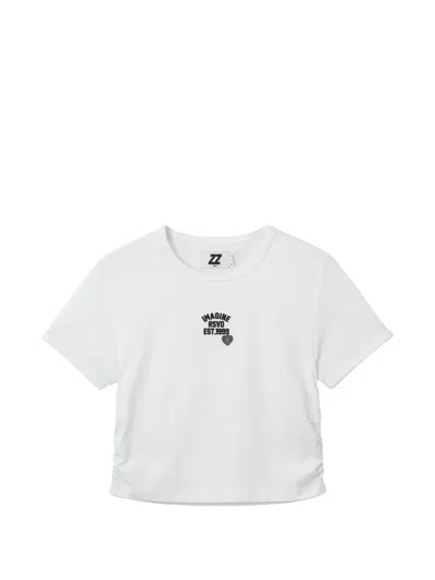 Izzue Graphic-detail Cotton T-shirt In White