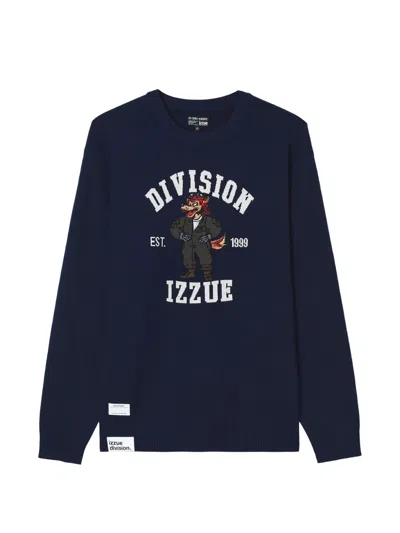 Izzue Graphic-intarsia Sweater In Blue