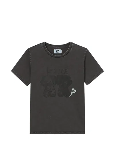 Izzue Graphic-print Cotton T-shirt In Gray