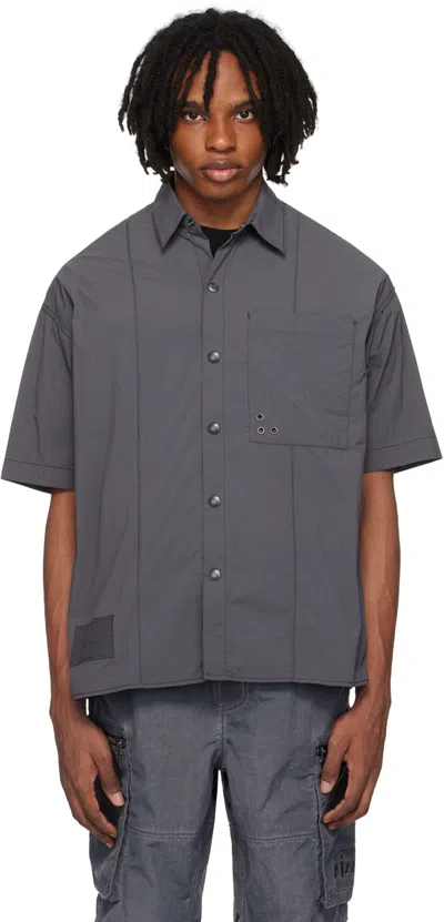 Izzue Gray Cold-dye Shirt In Ccx