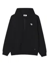 Izzue Half-zip Kangaroo-pocket Hoodie In Black