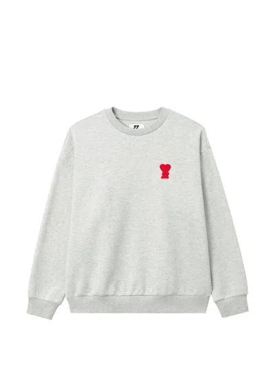 Izzue Heart-patch Sweater In Gray