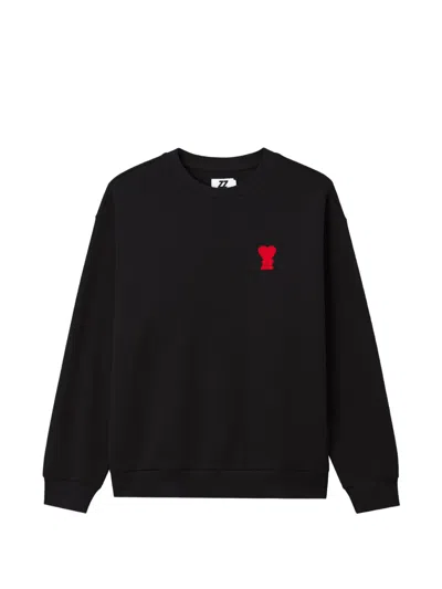 Izzue Heart-patch Sweatshirt In Black