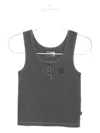 Izzue Henley Tank Top In Gray