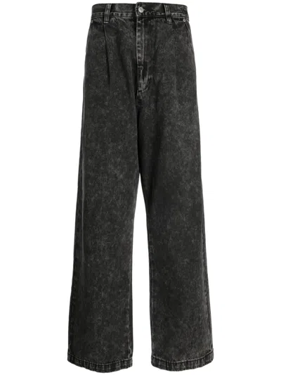 Izzue High-rise Straight Jeans In Grey