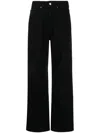 Izzue High-rise Straight-leg Jeans In Black