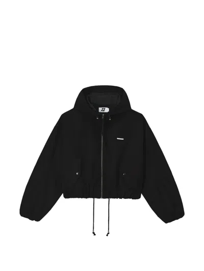 Izzue Hooded Logo-print Oversized Jacket In Multi