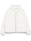 Izzue Hooded Puffer Jacket In Grey
