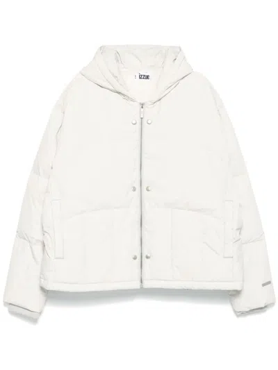 Izzue Hooded Puffer Jacket In Grey