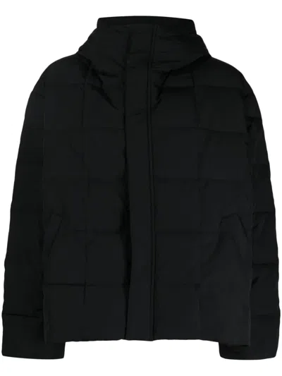 Izzue Hooded Quilted Padded Jacket In Black